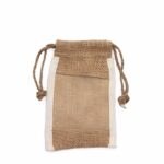 Small Washed Jute Pouch - 10x15cm - Image 2