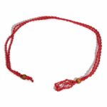 Crystal Gemstone Necklace Cord 45cm/18inch - Red - Image 6
