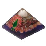Lrg Organite Pyramid 70mm - Peacock（earth base) - Image 2