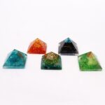 Sm Orgonite Pyramid 25mm Gemchips and Copper - Image 7