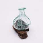 Molten Glass Fancy Mini Decanter on Wood 24cm - Image 7