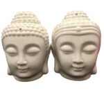 Buddha Head Oil Burner - White - Image 2