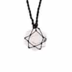 Laced Gemstone Hexagon Pendant - White Howlite