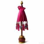 Bali Home Decor Parasol - Cotton - Pink- 40cm - Image 4