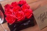 Soap Flower Gift Bouquet - 9 Red Roses - Square - Image 7