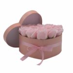 Soap Flower Gift Bouquet - 13 Pink Roses - Heart - Image 5