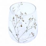 Natural Floral Glass - Vase Candle Holder - Margarita  - (12x11cm) - Image 7
