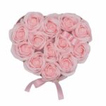 Soap Flower Gift Bouquet - 13 Pink Roses - Heart - Image 6