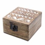 White Washed Wooden Box - 4x4 Slavic Design - Image 3