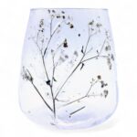 Natural Floral Glass - Vase Candle Holder - Margarita  - (12x11cm) - Image 8