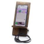 Wooden Carved Phone Stands - Buddha 20x9.5cm - Image 2