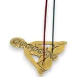 Gold Aluminum Seven Chakra Yoga Incense Holder 12x12cm - Image 5