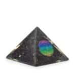 Small Organite Pryamids 5.5x4.5cm - Flower of Life - Black Tormaline Chips - Image 2