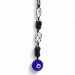 Hanging Stone Pendant - Black Torrmaline & Selonite Tumble- Evil Eye - Image 3