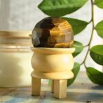 Gemstone Faceted Healing Ball & Stand - Tigereye - Image 3