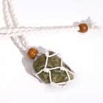 Crystal Gemstone Necklace Cord 45cm/18inch - White - Image 3