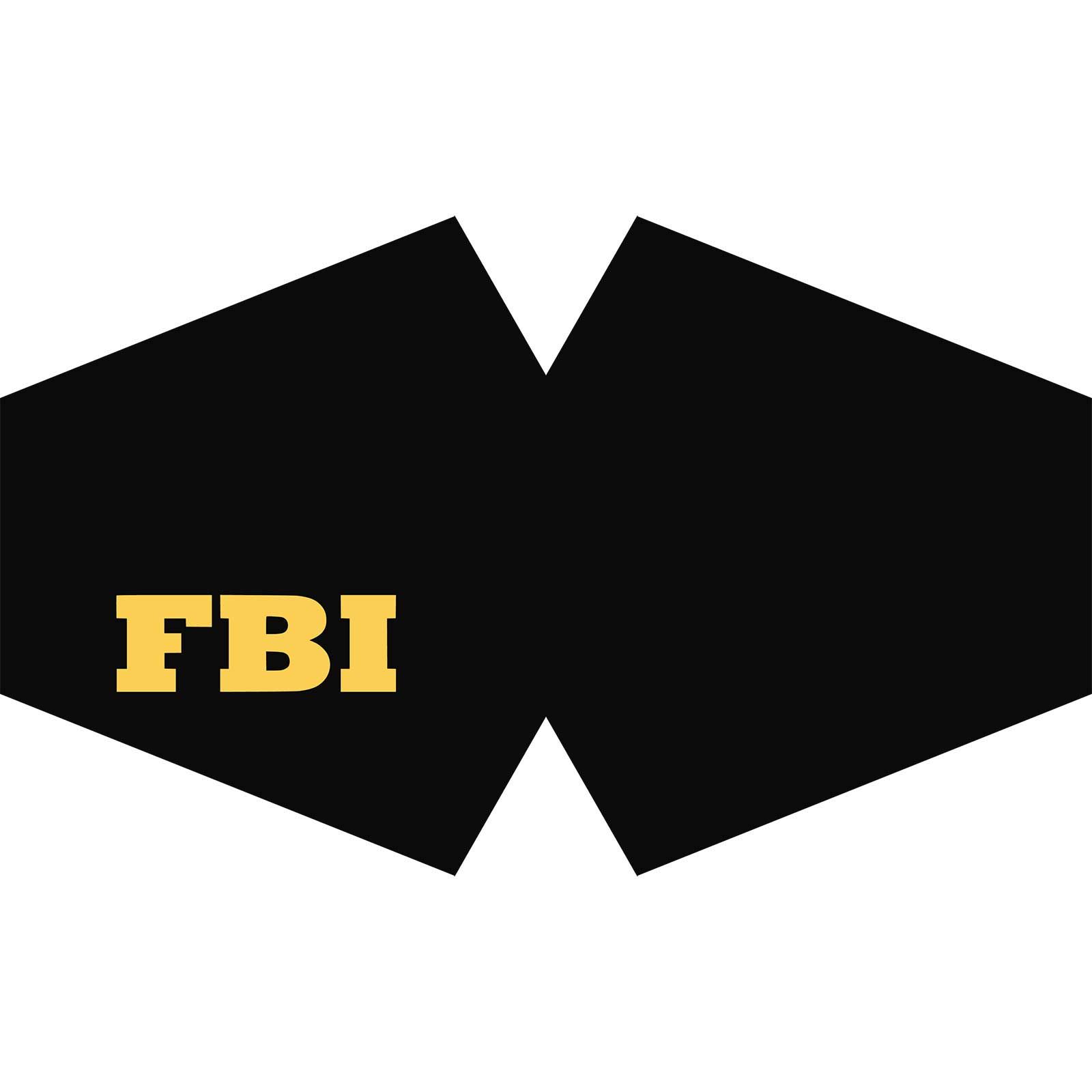 bG9jYWw6Ly9tZWRpYS8xTS80RS82MFIzMEMxRzZSUjM0RTFNL2JjNjI4MTgyLmpwZWc Reusable Fashion Face Covering - FBI (Adult) - Image 1