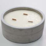 Large Concrete Soy Candle - Crushed Vanilla & Orange - Image 2