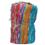 153 x 90cm Luxury Rag Rug - Blue - Image 3