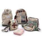 Small Hemp Backpack - Zig Zag Zips Style - Image 3