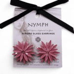 Soft Pink - Vintage Glass - Flowers - Earrings - Image 7