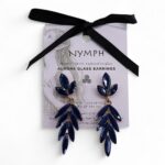 Royal Blue - Vintage Glass - Long Drop - Earrings - Image 6