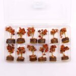 Mini Gemstone Trees On Wood Base - Carnelian (15 stones) - Image 3