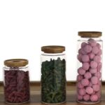 Cottage Bamboo Glass Jar - 15cm - Image 6