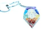 Orgonite Power Keyring - Gemstone Chakra Hamsa - Image 5