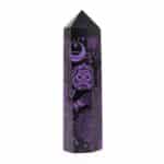 Black Obsidian Points (approx 60-70 gm 9cm) - Mystic Story - Deep Purple - Image 6