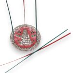 Buddha Red Decor Incense Holder 10cm - Image 3