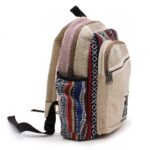 Small Hemp Backpack - Zig Zag Zips Style - Image 5