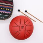 Med Steel Tongue Happy Drums  Om Red- 22x16cm - Image 4