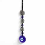 Hanging Stone Pendant - Pirite Stones & Beads- Evil Eye - Image 2