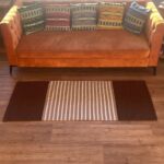 Indian Cotton Rug - 70x170cm - Dark Brown / Beige - Image 3