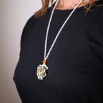 Crystal Gemstone Necklace Cord 45cm/18inch - White - Image 5