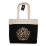 Oversized Tote Bag Chocolate Stonewash 14oz - Freedom Hamsa