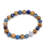 Set of 2 Gemstones Friendship Bracelets - Support - Sodalite & Picturestone - Image 3