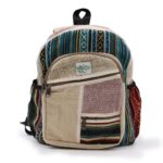 Small Hemp Backpack - Zig Zag Zips Style - Image 2