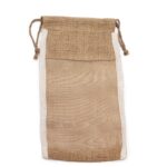 Lrg Washed Jute Pouch - 26x15cm - Image 2