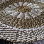 Round Seagrass White & Tan - Inner Sun - 1m - Image 3