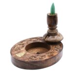 Sm Mango Wood Backflow Burner - Brass Buddha - Image 5