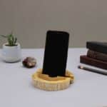 Lrg Gamal Wood Phone Holder - Whitewash - Image 5
