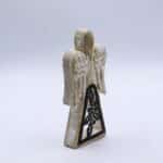 Mango Wood Angel - Whitewash with Iron Decor Cut Out