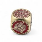 Feng Shui Fortune - Red & Brass Prosperity Cube - Flat