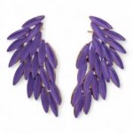 Lavender - Vintage Glass - Angel Wings - Earrings - Image 7