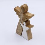 Mango Wood Angel in Angel - White Enamel - Image 4