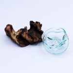 Molten Glass Wavy Bowl on Wood 18cm - Image 6