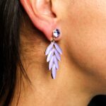 Lavender - Vintage Glass - Faries - Earrings - Image 2