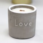 Med Concrete Soy Candle  - Love - Purple Fig & Casis - Image 2